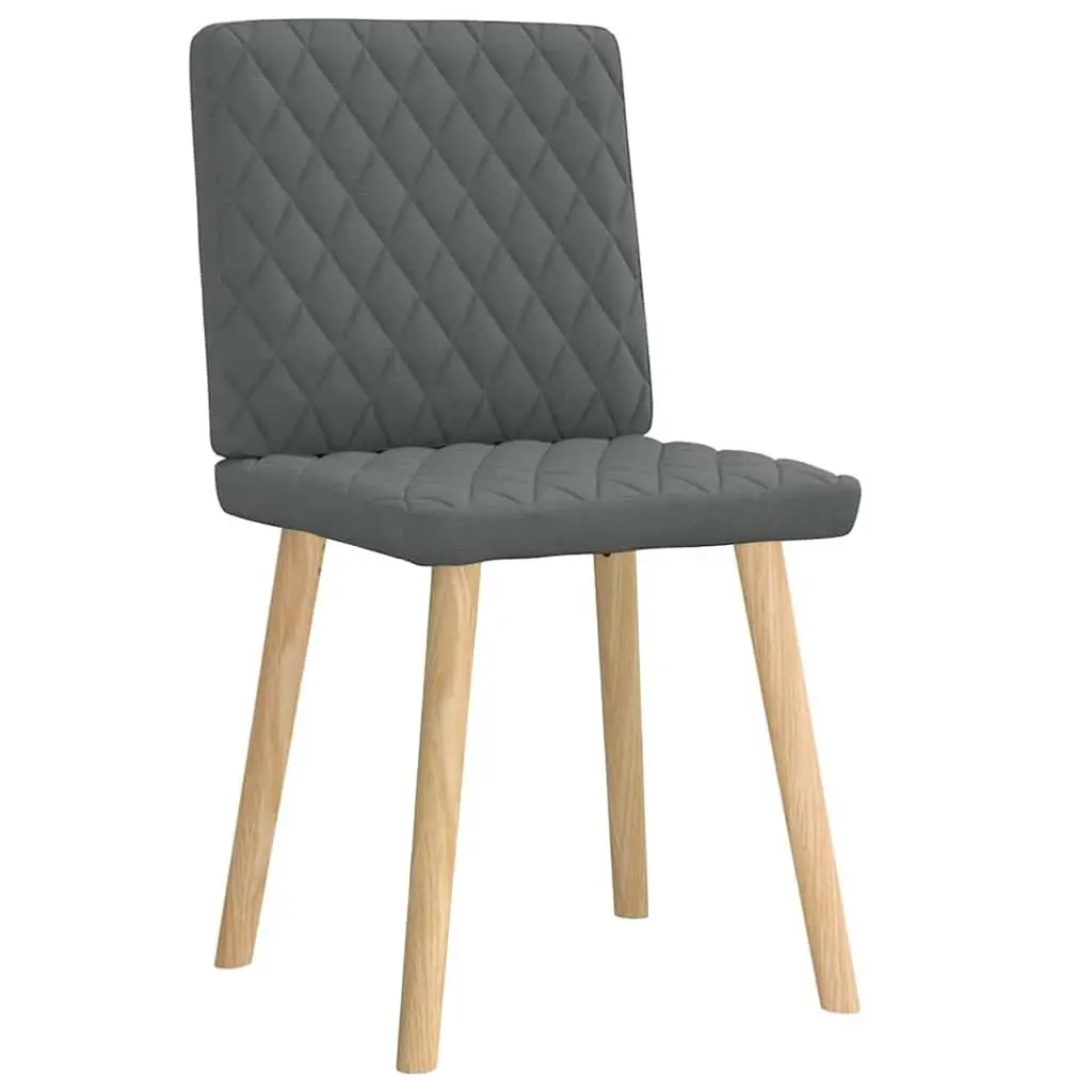 Grey Fabric Dining Chairs Set of 2