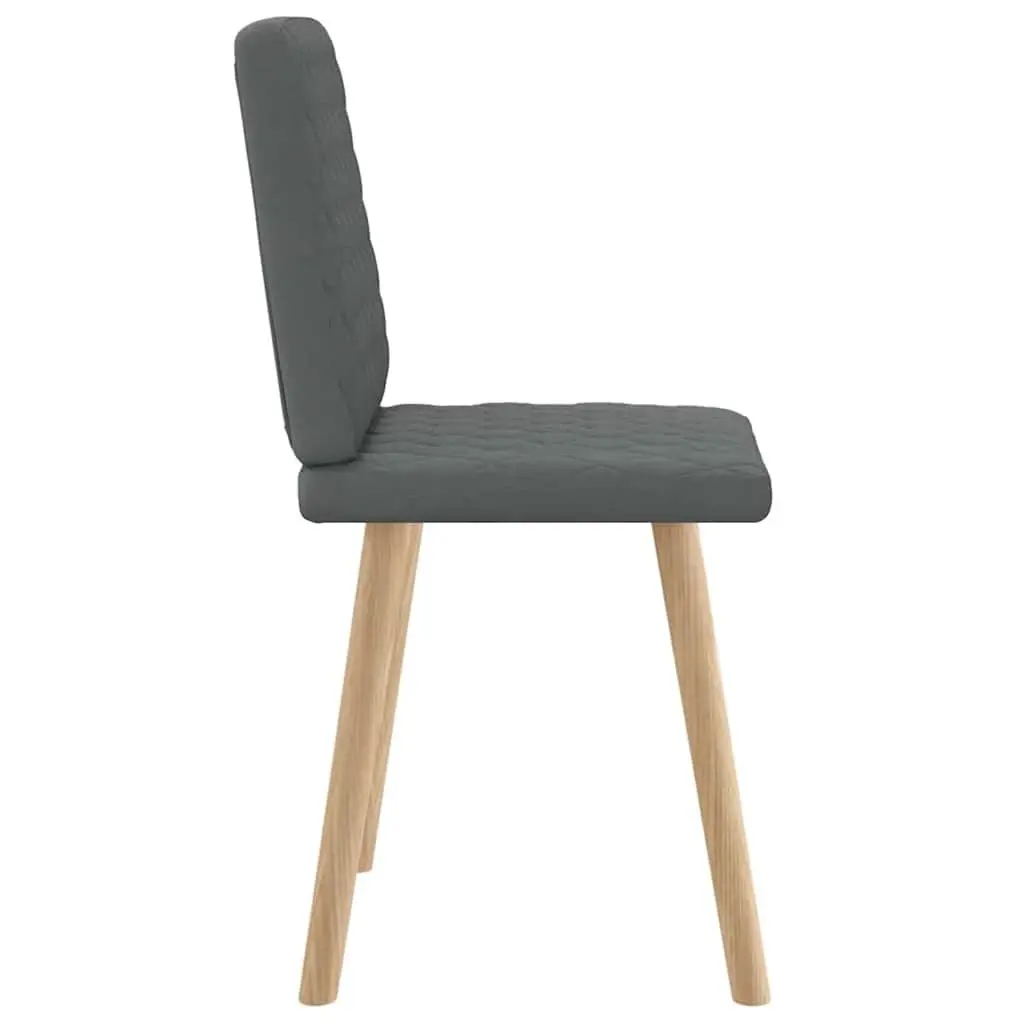 Grey Fabric Dining Chairs Set of 2