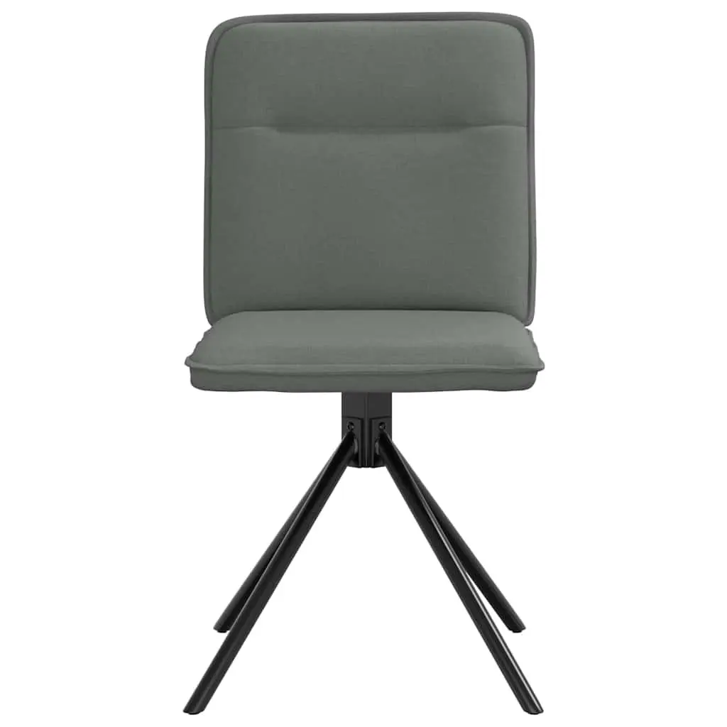 Dining Chairs Ergonomic Grey Fabric Swivel 2 Piece