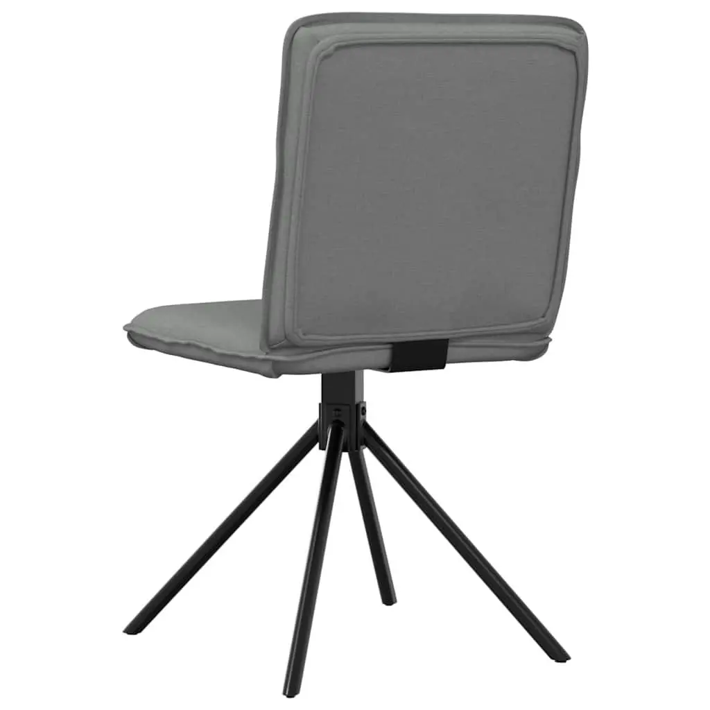 Dining Chairs Ergonomic Grey Fabric Swivel 2 Piece