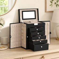 Your New Favourite 6-Layer Jewellery Box with Mirror