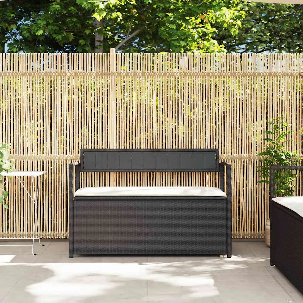 Garden Storage Bench with Cushion