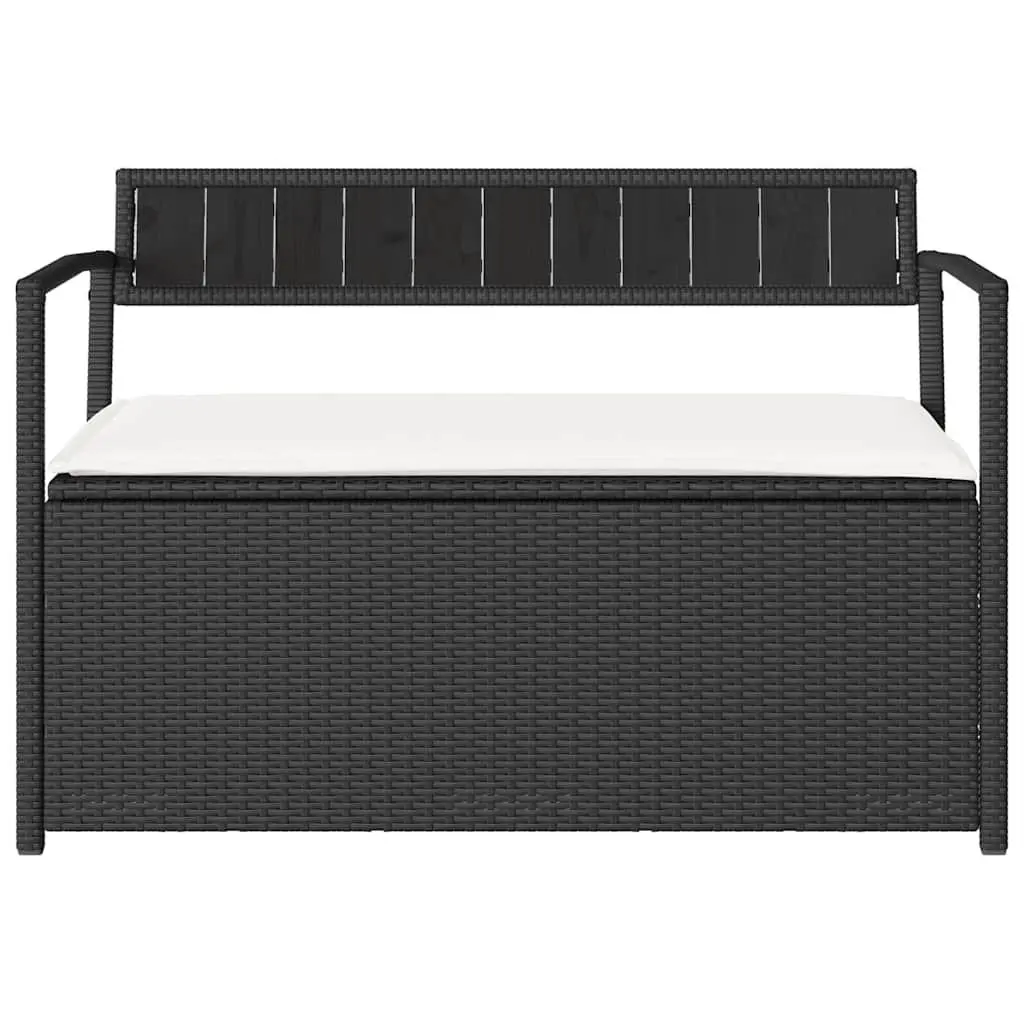 Garden Storage Bench with Cushion