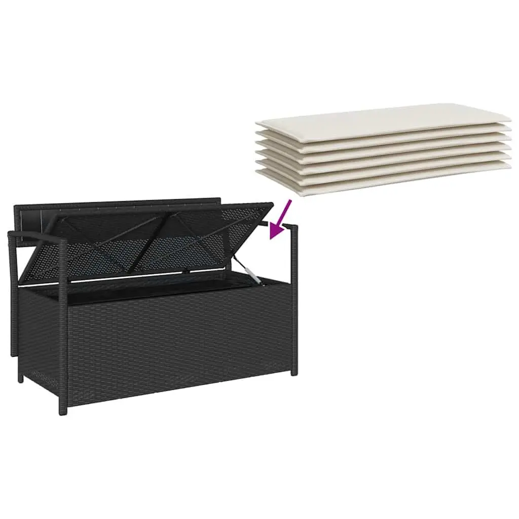 Garden Storage Bench with Cushion