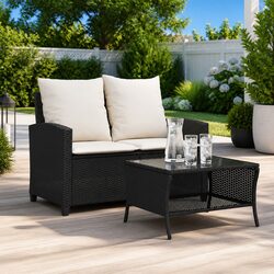 Get Cozy with Our 2-Seater Garden Sofa and Table Set