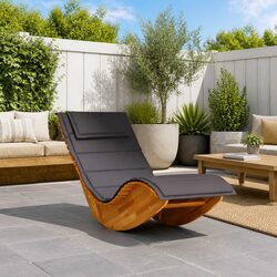 Enjoy the Comfort of a Rocking Sun Lounger Outdoors