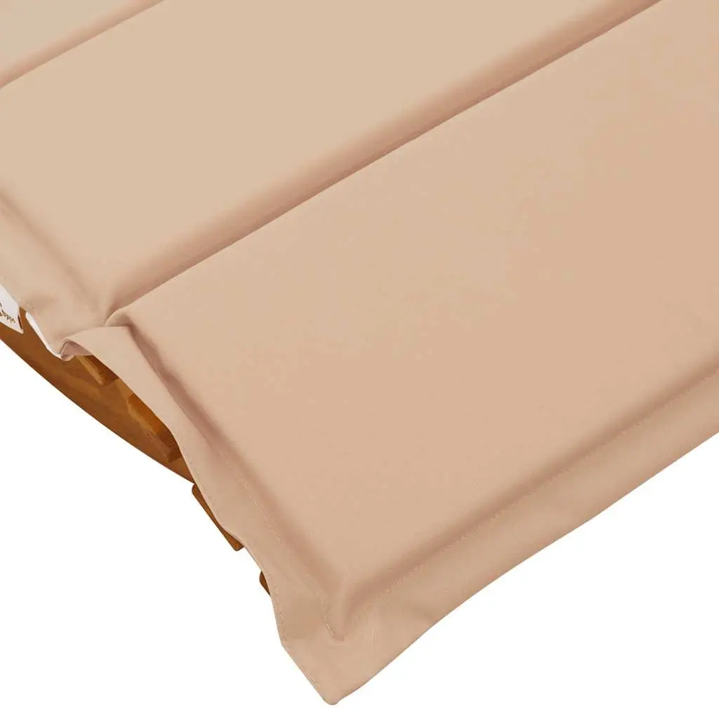 Wooden Rocking Sun Lounger with Thickly Padded Cushion for Outdoor Relaxation