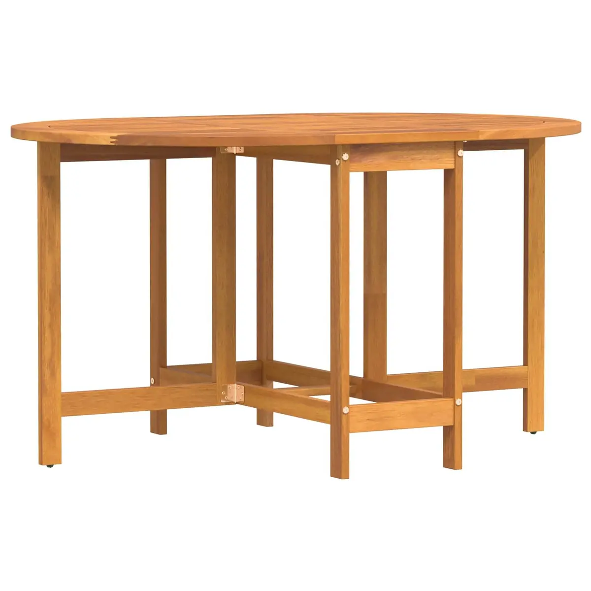 Folding Garden Table Brown Acacia Wood Outdoor Dining 110 x 60 x 72 cm