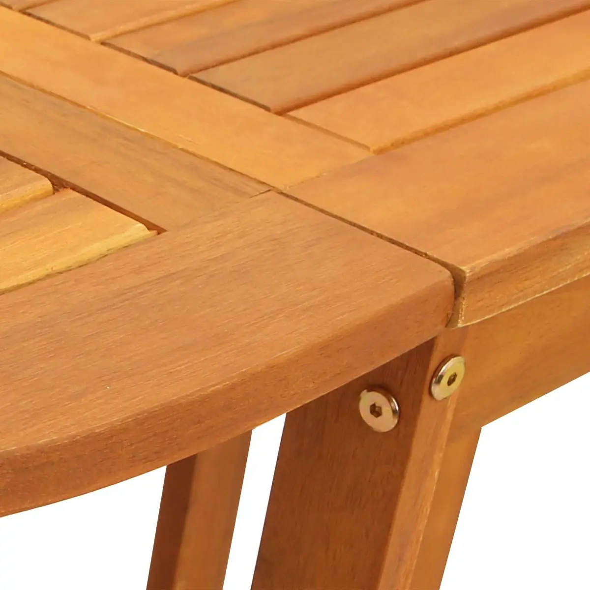Folding Garden Table Brown Acacia Wood Outdoor Dining 110 x 60 x 72 cm