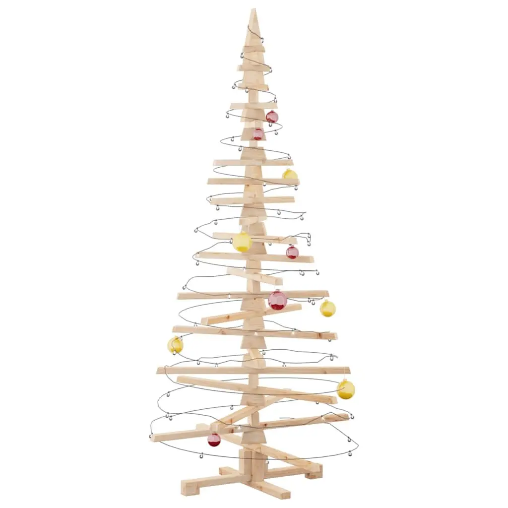 Wooden Christmas Tree Decoration Solid Pine Wood 180cm