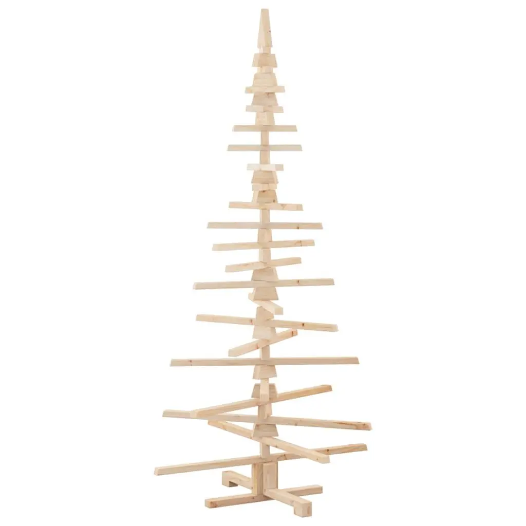 Wooden Christmas Tree Decoration Solid Pine Wood 180cm