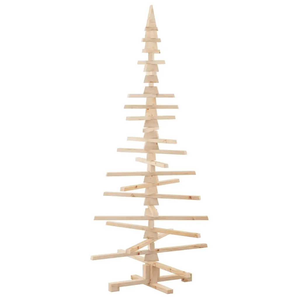 Wooden Christmas Tree Decoration Solid Pine Wood 180cm