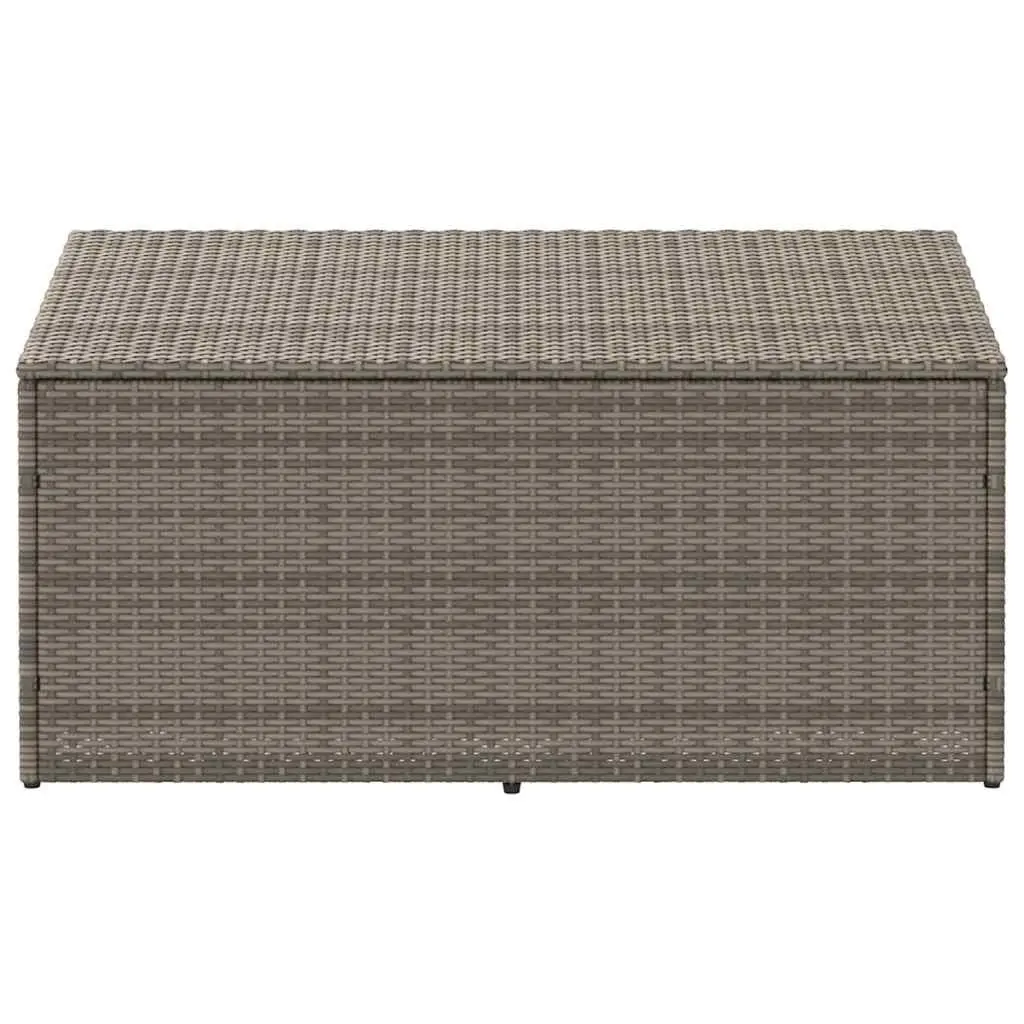 Garden Storage Box Outdoor Furniture Grey PE Rattan 110x50x58cm