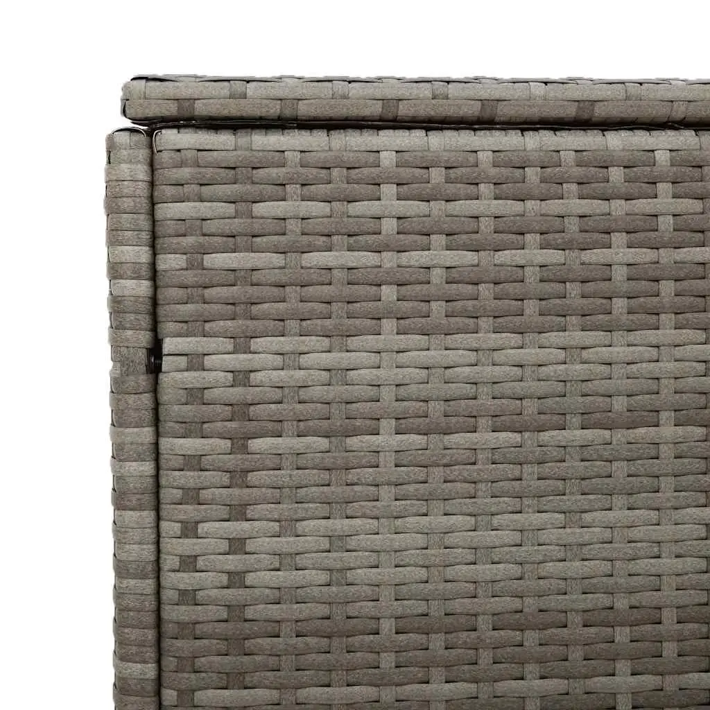 Garden Storage Box Outdoor Furniture Grey PE Rattan 110x50x58cm