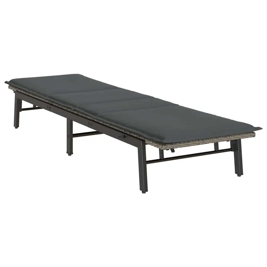Grey Sun Lounger for Outdoor Use