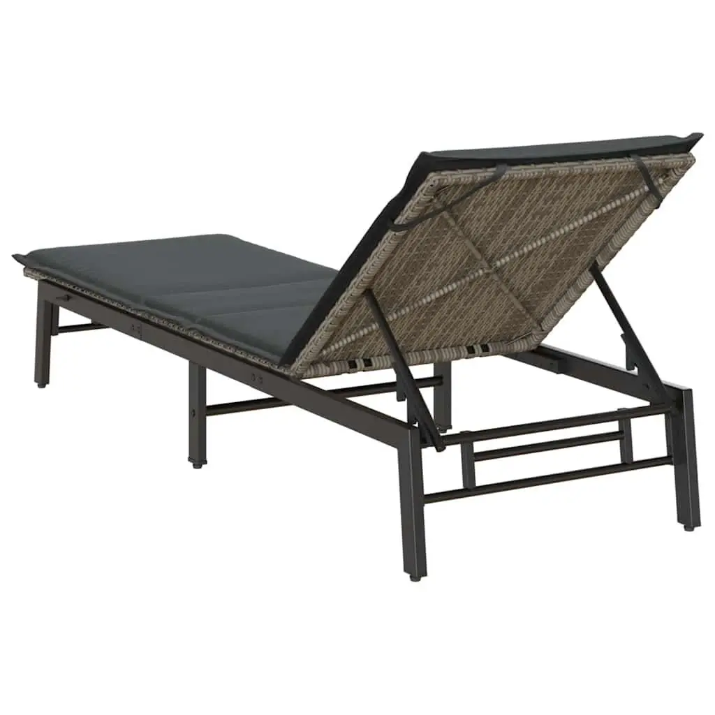Grey Sun Lounger for Outdoor Use