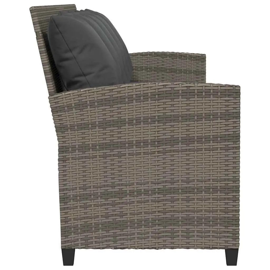 Garden Sofa 5-Seater Grey Rattan Outdoor Furniture
