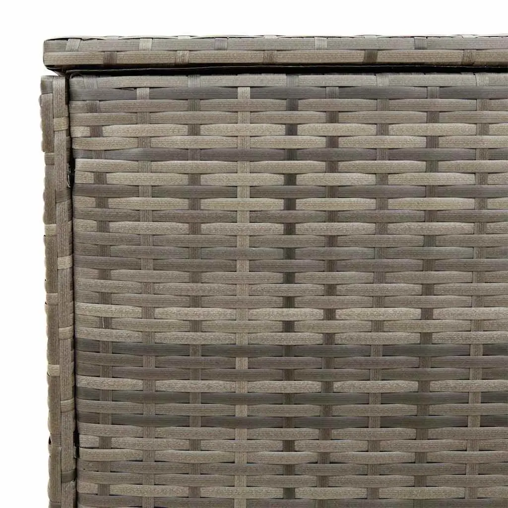 Outdoor Storage Box Grey Poly Rattan 100 x 55 x 55.5 cm
