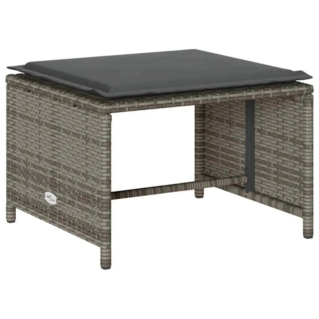 Garden Sofa Set Stackable Modular 5 Piece Outdoor Seating Grey