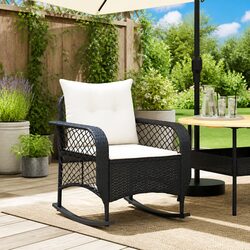 Relax with This Black Outdoor Rocking Chair