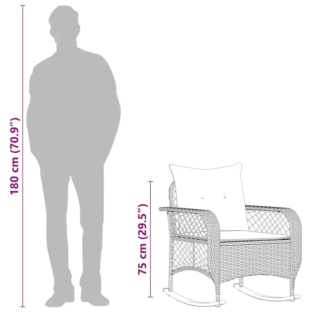 Black Outdoor Rocking Chair