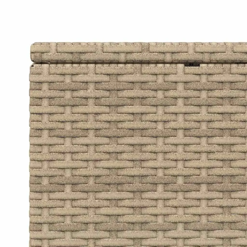 Sun Lounger Adjustable Backrest Floating Cushion Beige Poly Rattan