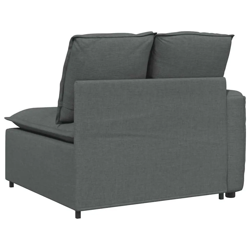 Modular Sofa Armrest End Module with Cushions Grey 100cm