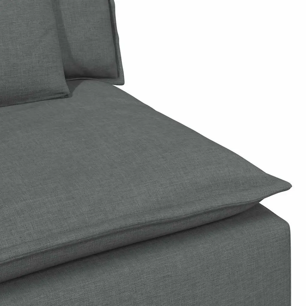 Modular Sofa Armrest End Module with Cushions Grey 100cm