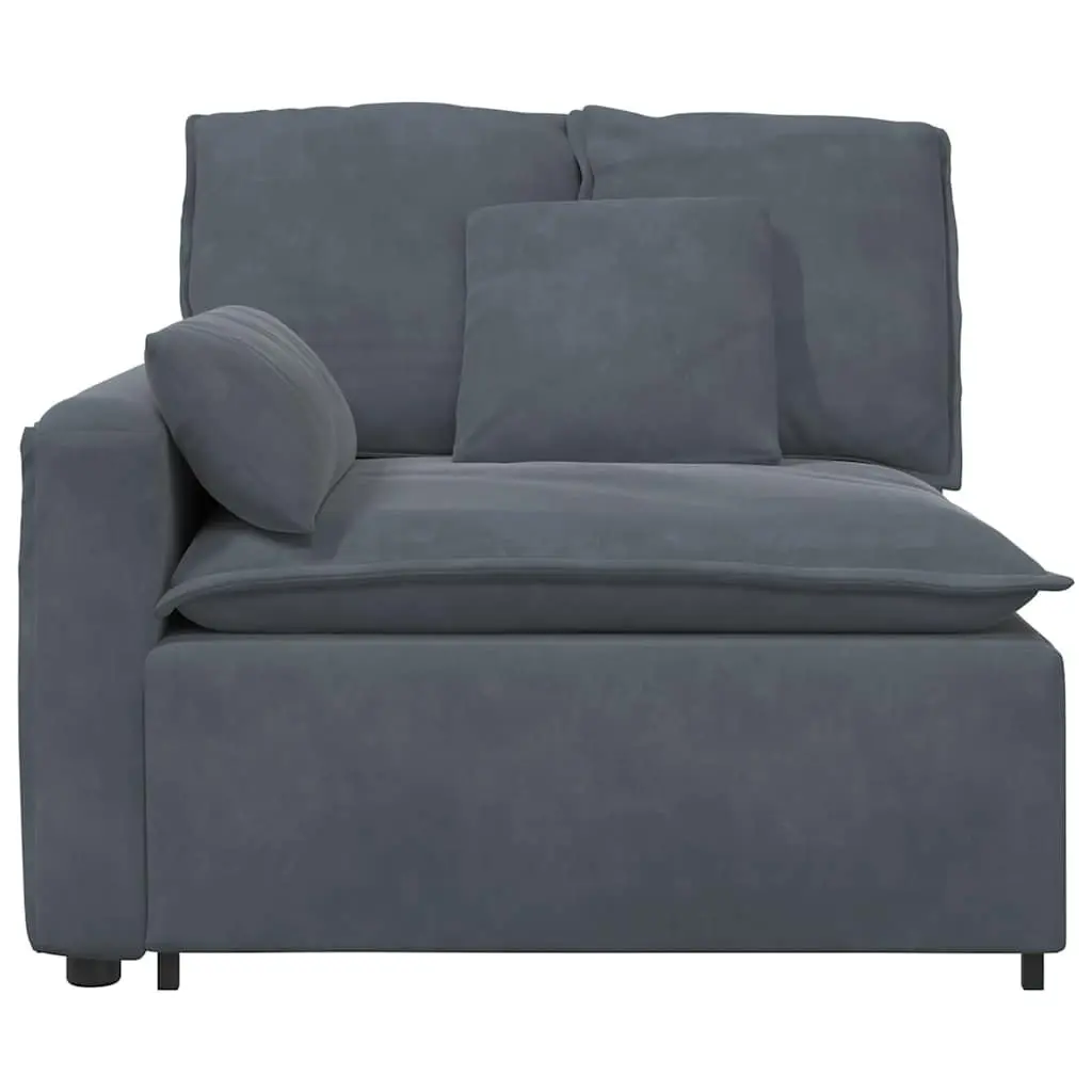 Grey Modular Sofa Armrest End Module