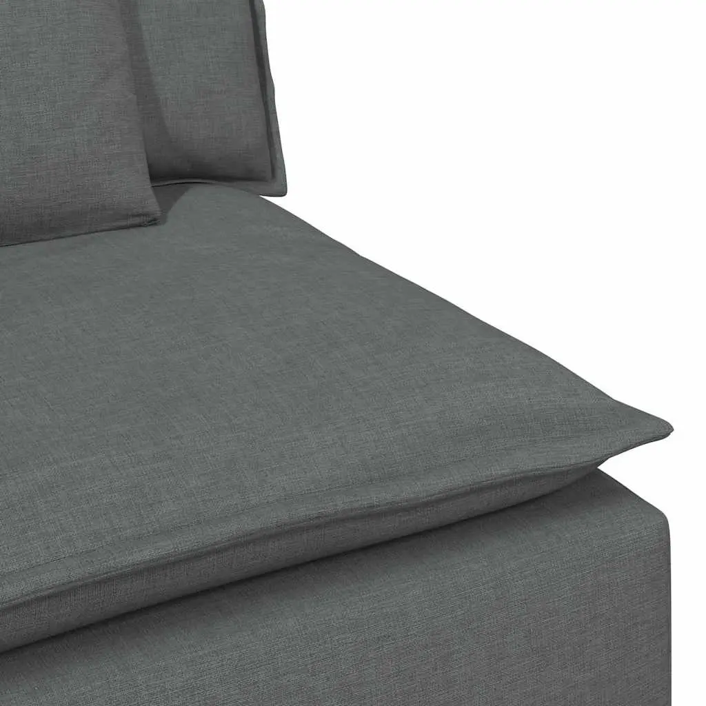 Modular Sofa Centre Module with Cushions Dark Grey 100cm Sectional Seating Unit