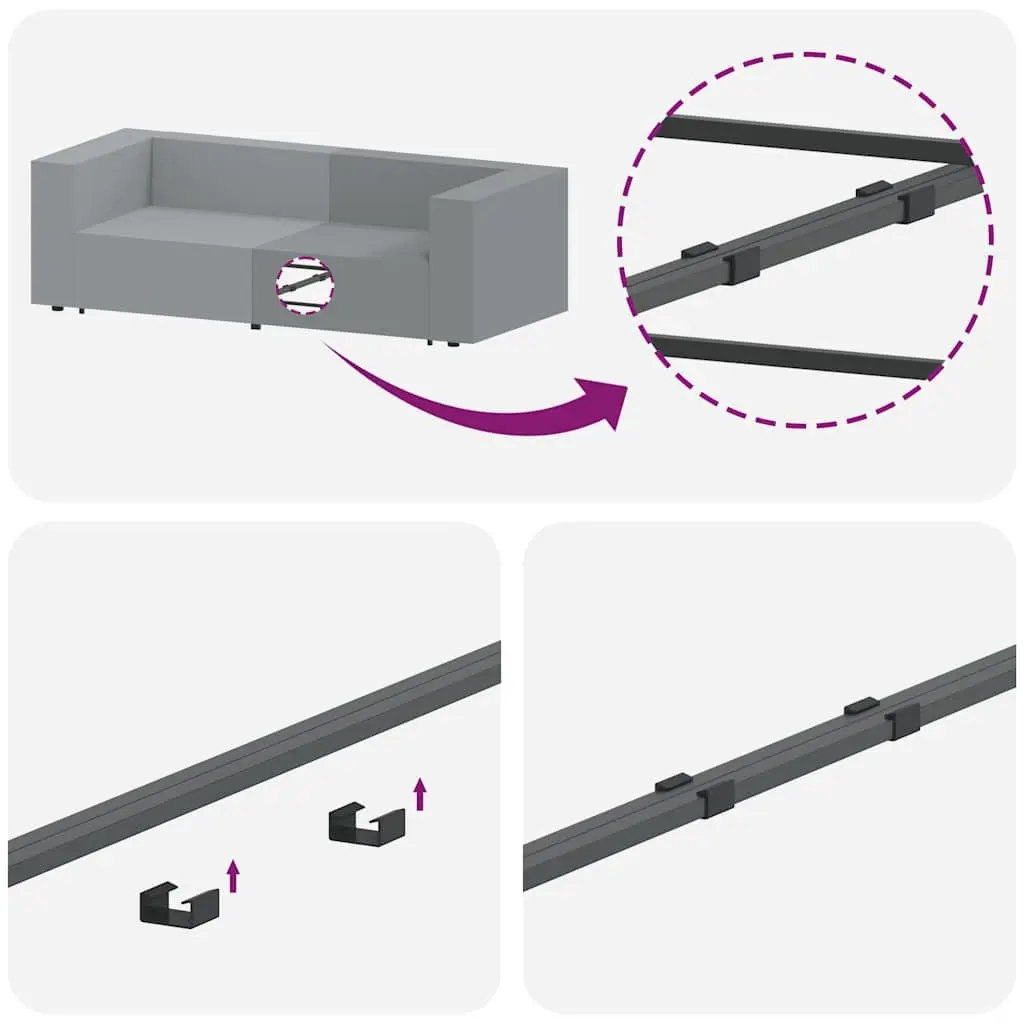 Grey Modular Sofa Centre Module