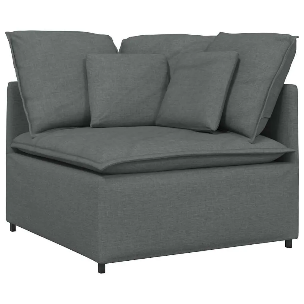 Modular Sofa Corner Unit Grey Cushioned Sectional 100 cm