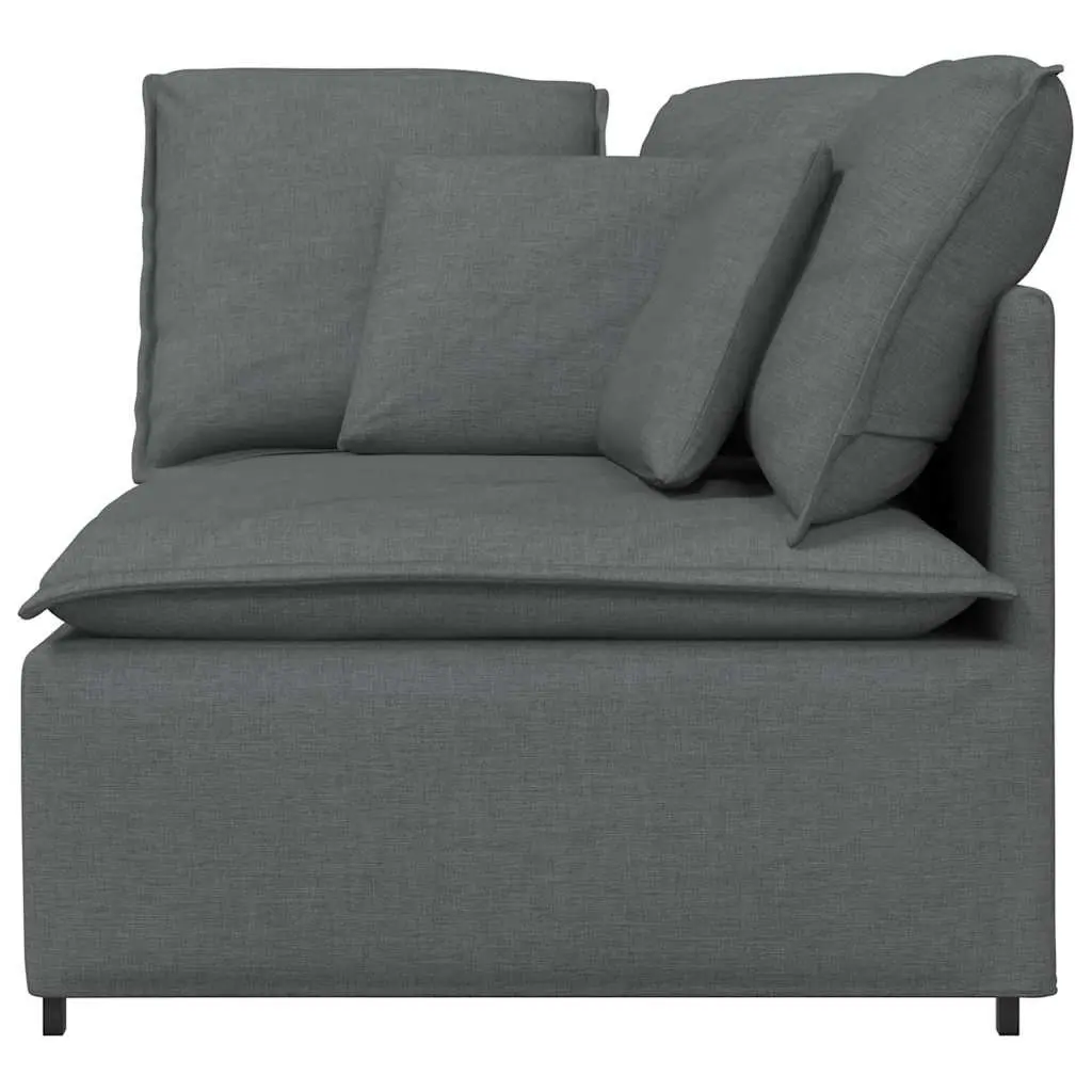 Modular Sofa Corner Unit Grey Cushioned Sectional 100 cm