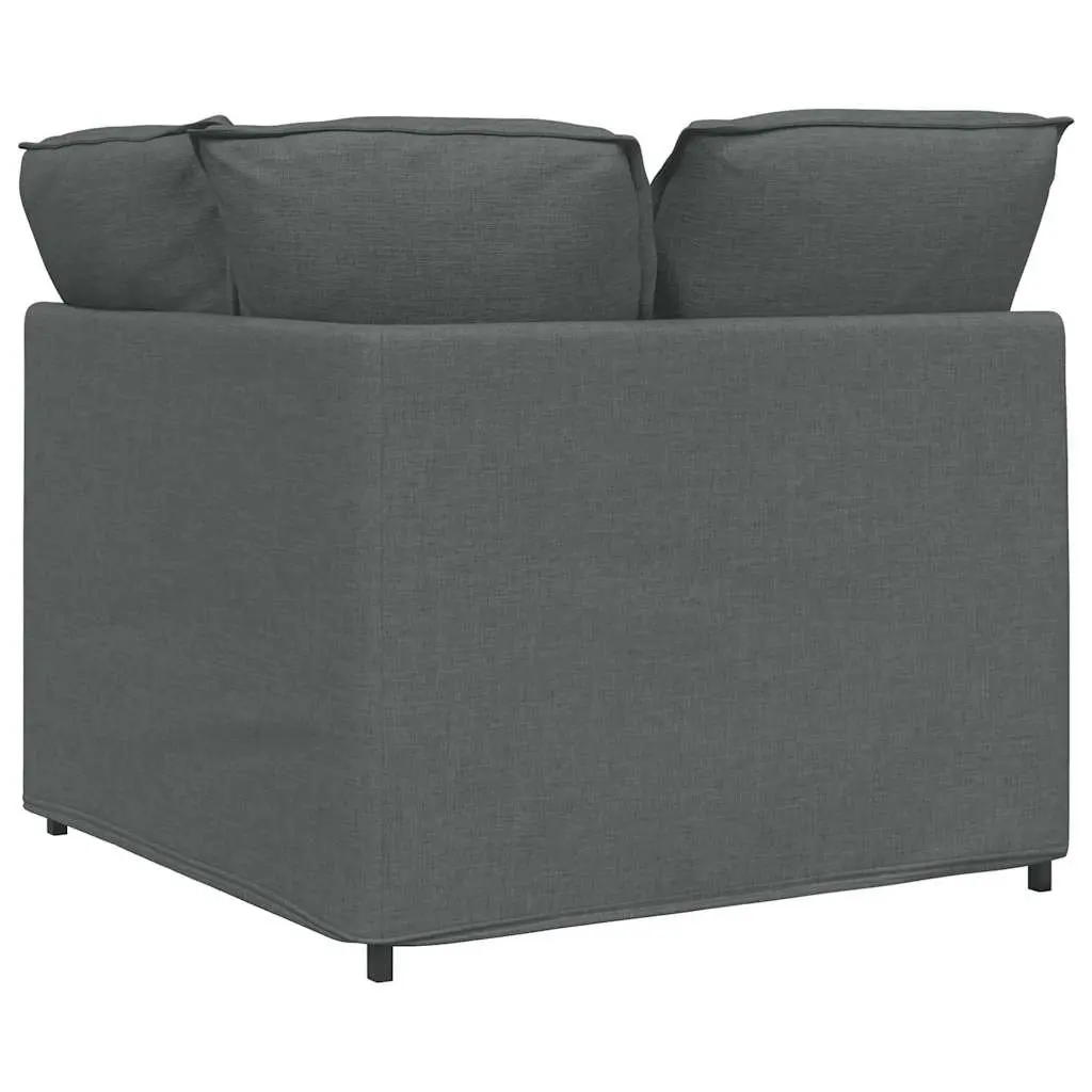 Modular Sofa Corner Unit Grey Cushioned Sectional 100 cm