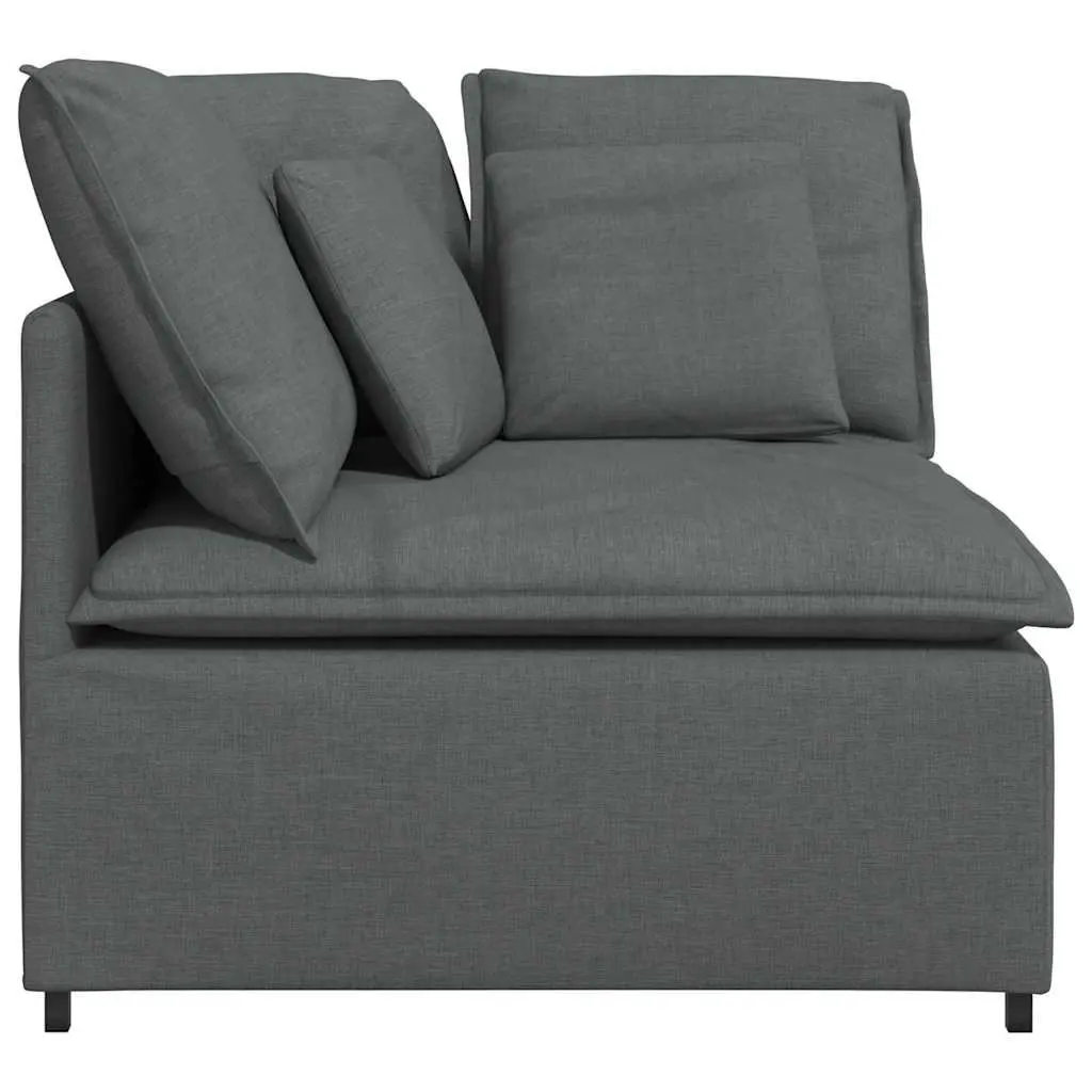 Modular Sofa Corner Unit Grey Cushioned Sectional 100 cm