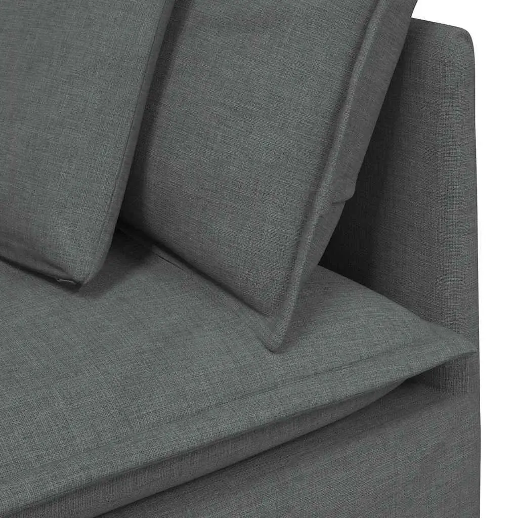 Modular Sofa Corner Unit Grey Cushioned Sectional 100 cm