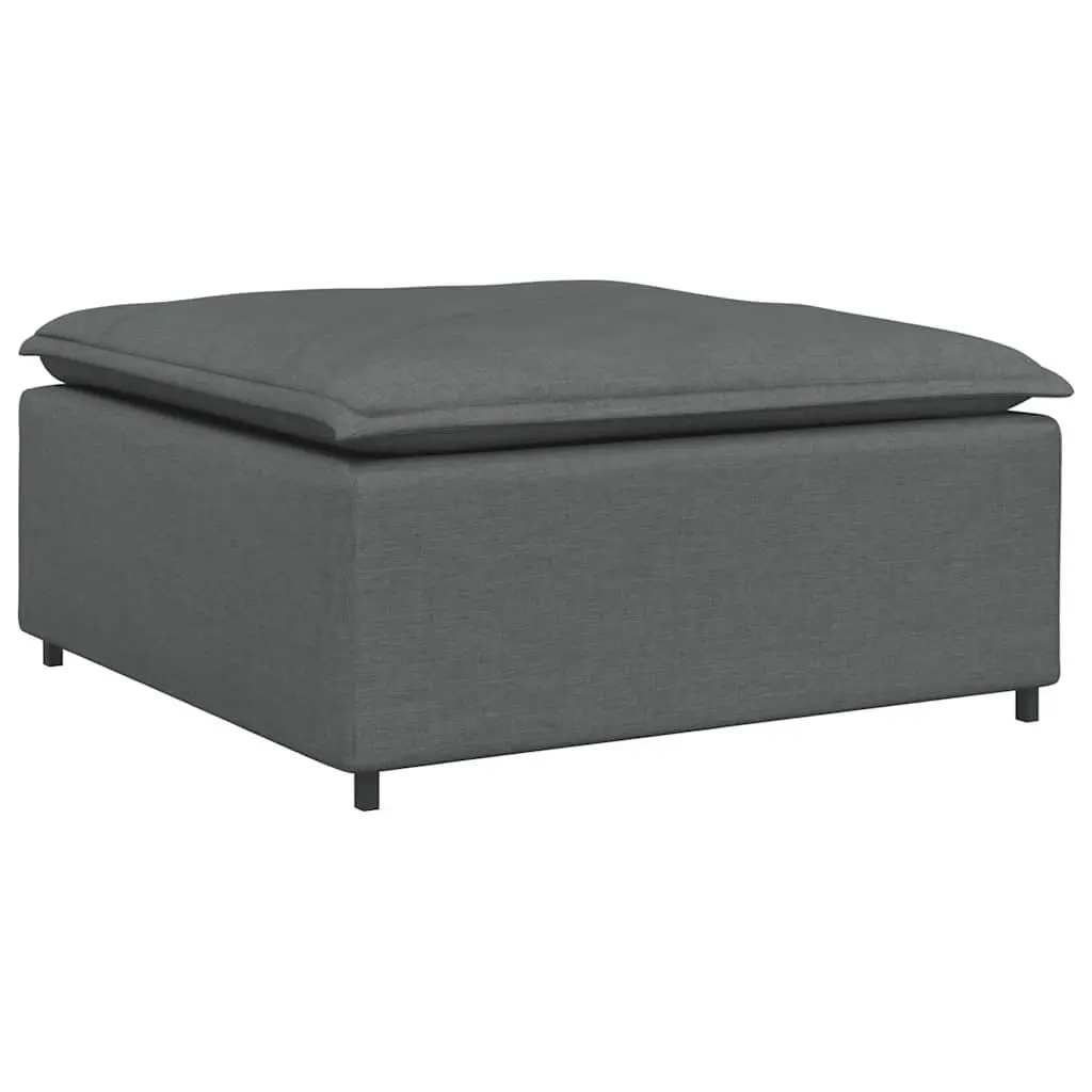 Modular Sofa Footstool Module Grey 100x100x48 cm Sectional Unit Seating