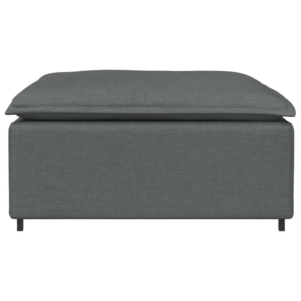 Modular Sofa Footstool Module Grey 100x100x48 cm Sectional Unit Seating