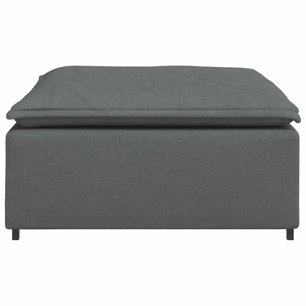 Modular Sofa Footstool Module Grey 100x100x48 cm Sectional Unit Seating