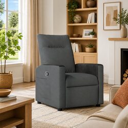 Your Friendly Grey Fabric Recliner Chair Awaits