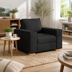 Friendly Black Sofa Chair 100x78x84cm for Relaxing