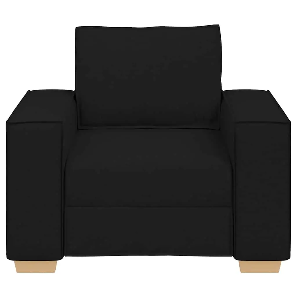 Black Fabric Sofa Chair 100x78x84cm Lounge Seat Living Room Bedroom Armchair