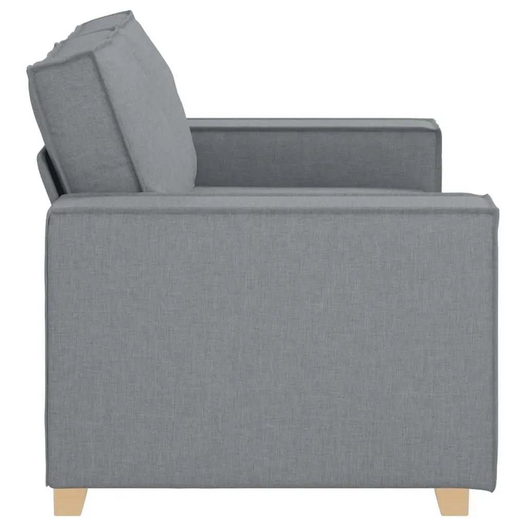 2-Seater Sofa Grey Fabric Living Room Lounge Couch with Wide Armrests