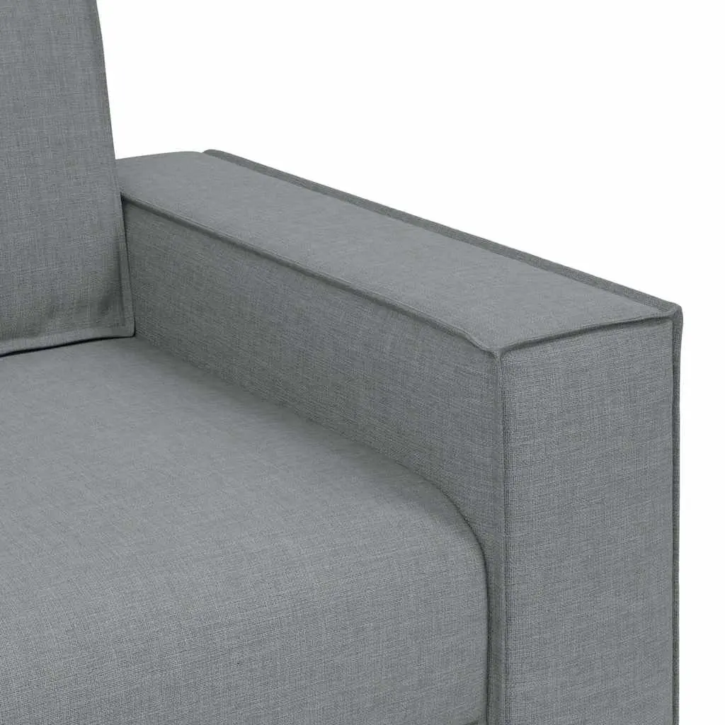 2-Seater Sofa Grey Fabric Living Room Lounge Couch with Wide Armrests