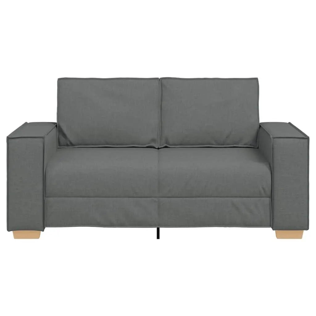 2-Seater Sofa Dark Grey Fabric 160x78x84cm