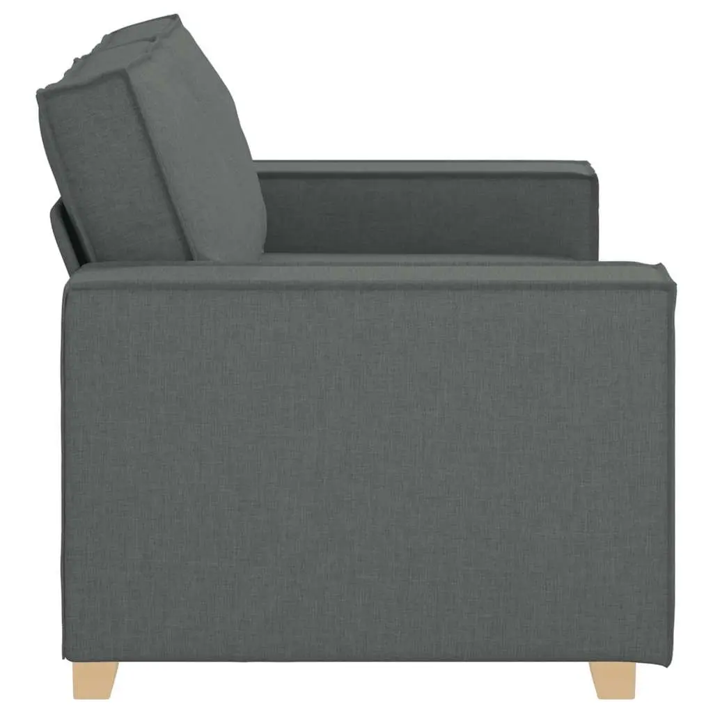 2-Seater Sofa Dark Grey Fabric 160x78x84cm