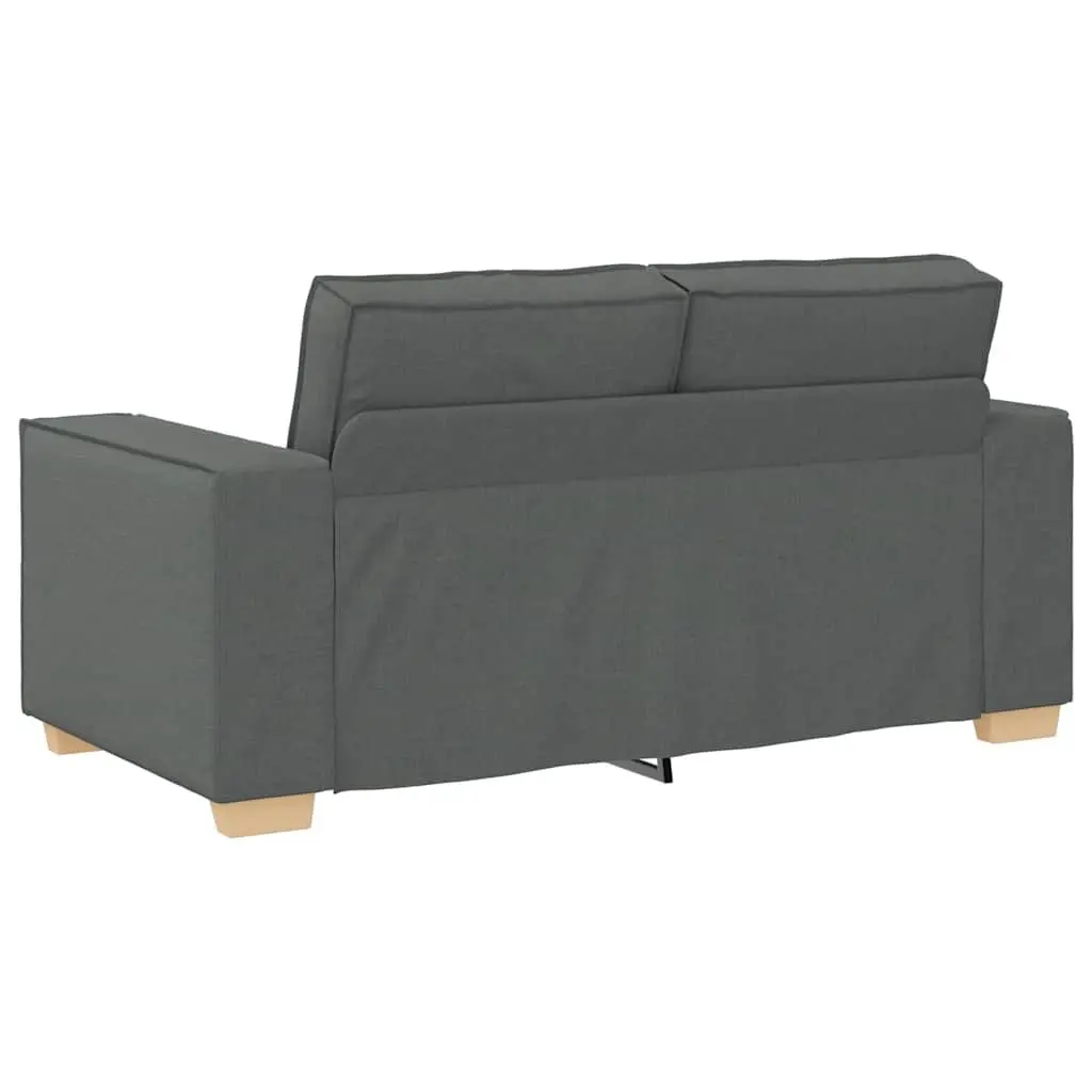 2-Seater Sofa Dark Grey Fabric 160x78x84cm