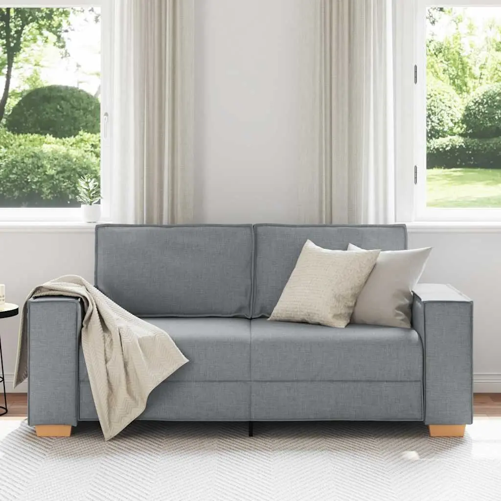 Sofa Grey Fabric 2-Seater Lounge Couch 180 x 78 x 84 cm