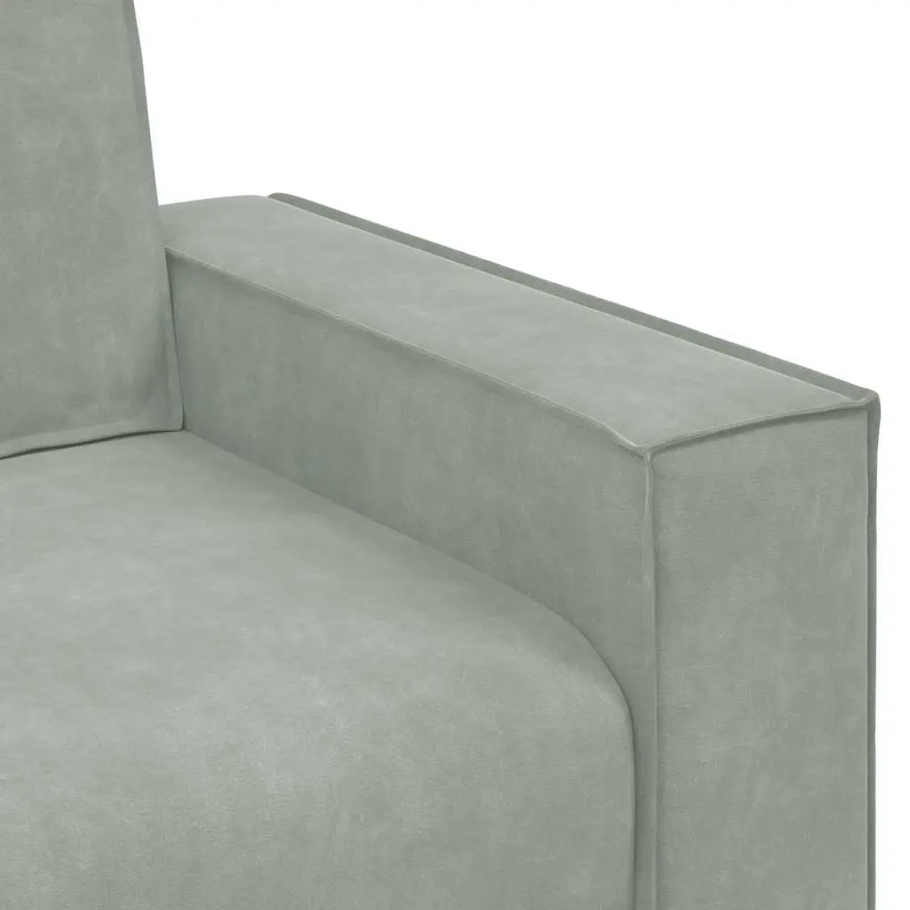 2-Seater Sofa Grey Velvet Upholstered Lounge Couch 160 x 78 x 84 cm