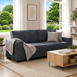 Friendly Grey Velvet 3-Seater Sofa for Your Home